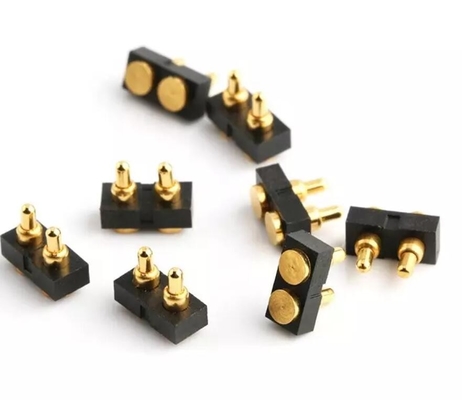 Gold POGO Pin Connector 2 Pins Magnetische SMT Pogo Federverbindung 10P