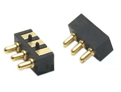 2.54mm weiblicher POGO-Pin-Anschluss 3 Pin 2,5mm Pitch SMT männlicher 1A