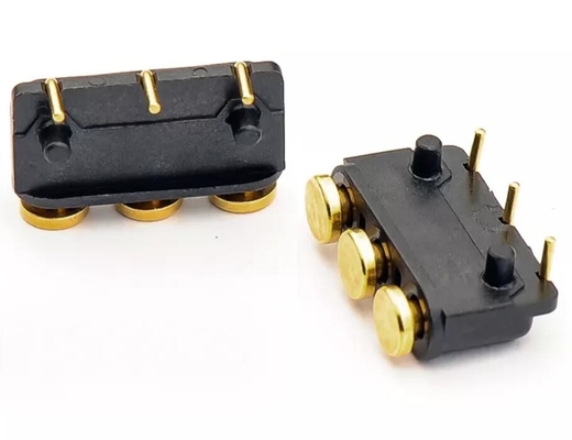 90 Grad Biege Pogo Pin elektrische Steckverbinder 8,5 mm bis 15 mm