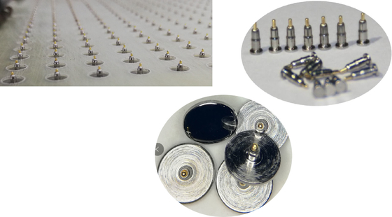 RoHS magnetische rechtwinklige Pogo-Stifte, goldene Palting-Kaltverarbeitung