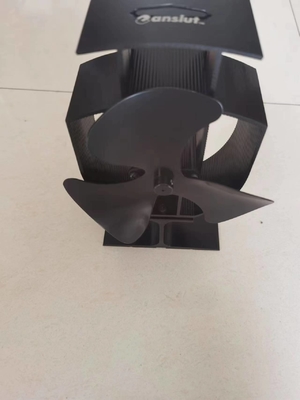 OEM ODM Wärmebetriebener Ofenventilator 0,01 mm Alu. ABS-Heimanwendung